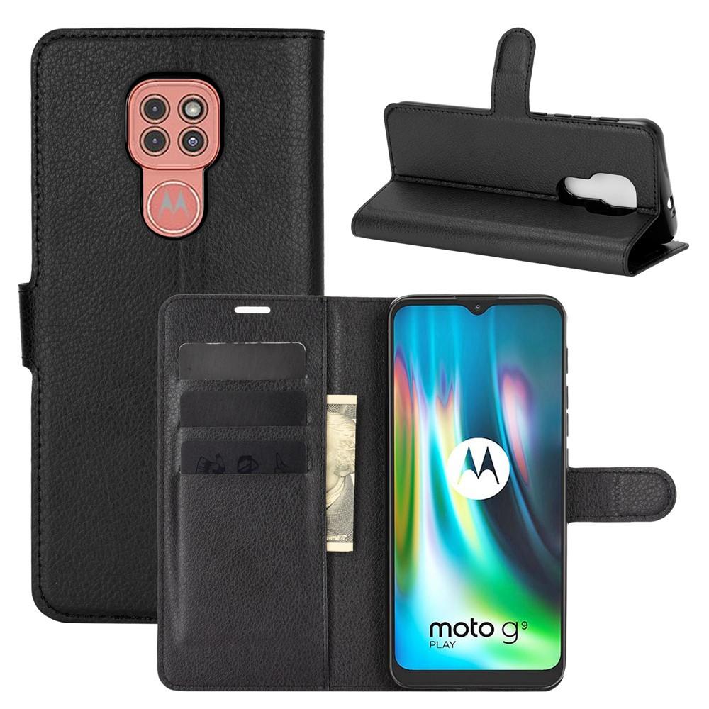 Mobilveske Motorola Moto G9 Play svart