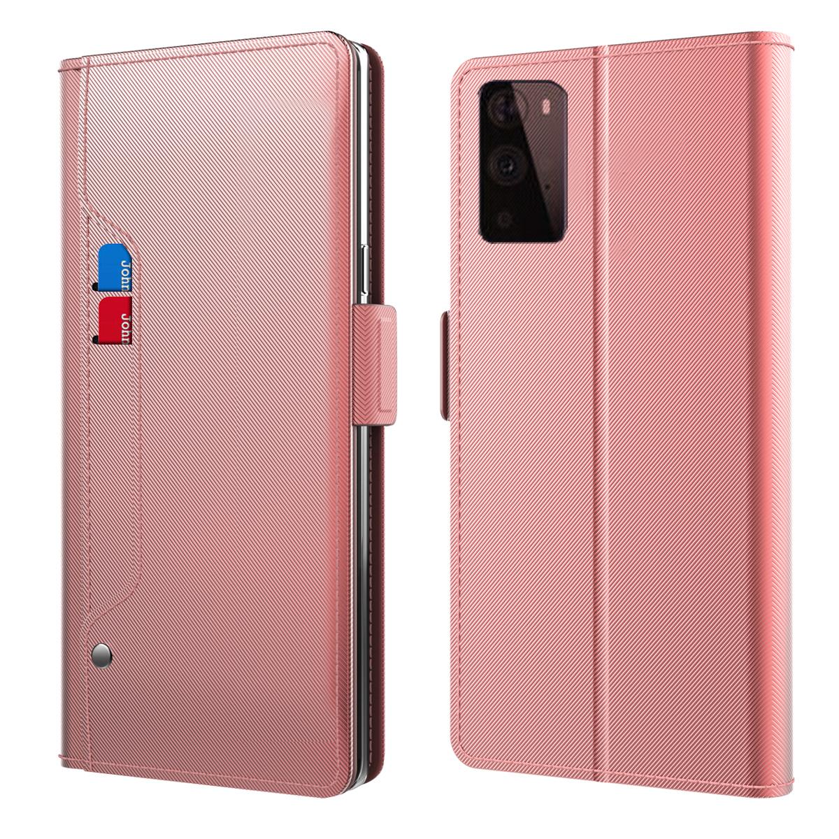 Lommebokdeksel Speil OnePlus 9 Pro Rosa Gull