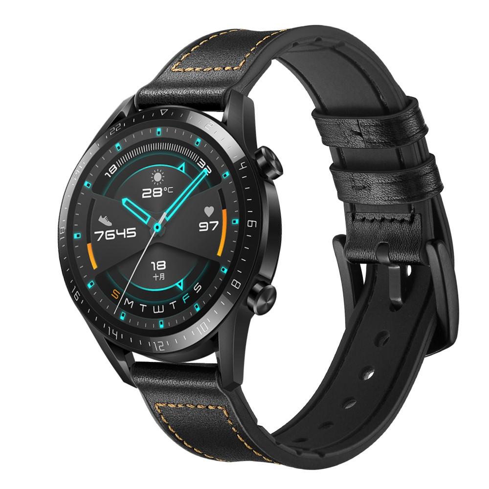 Huawei Watch GT 2 Pro/GT 2 46mm/GT 2e Skinnreim Premium svart