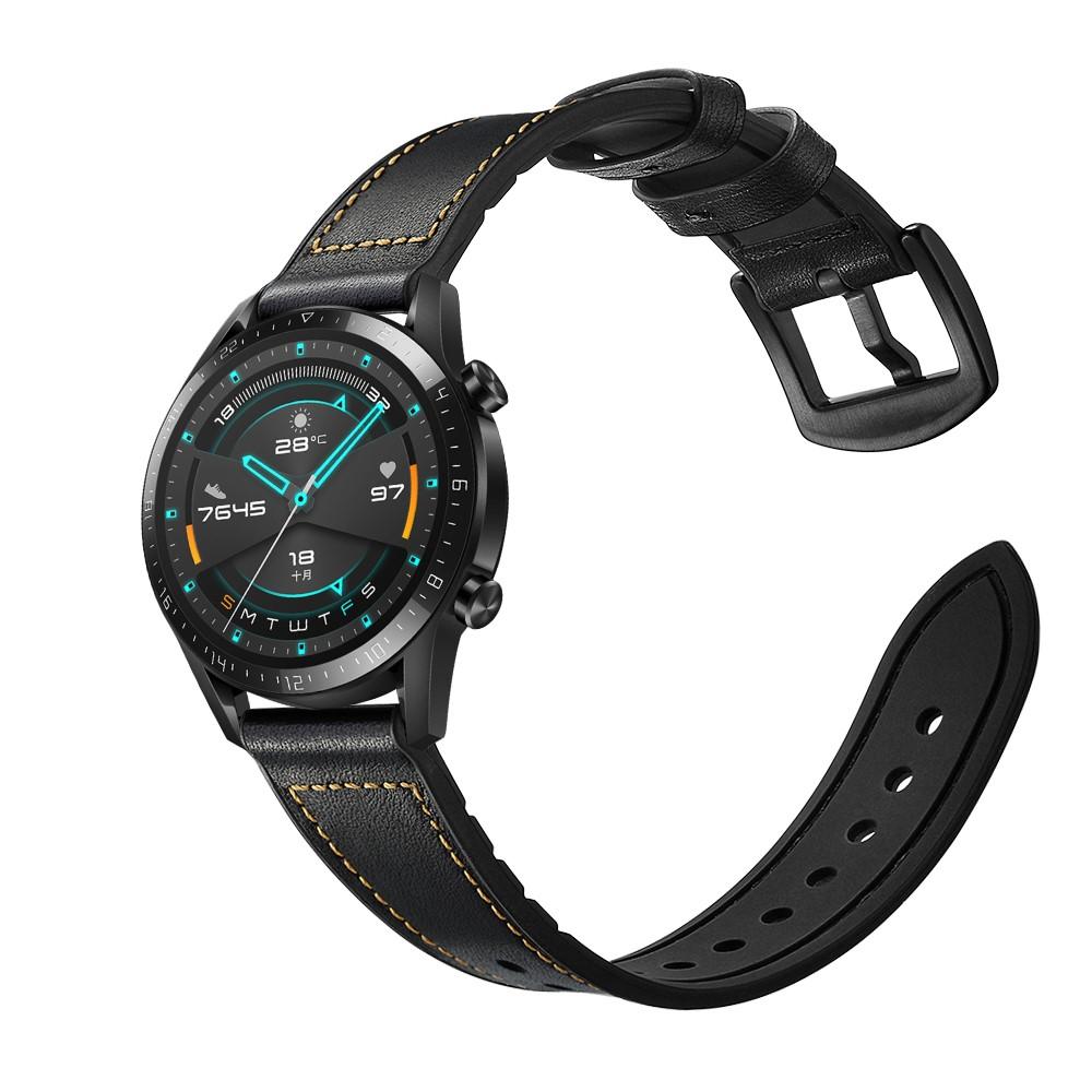 Huawei Watch GT 2 Pro/GT 2 46mm/GT 2e Skinnreim Premium svart