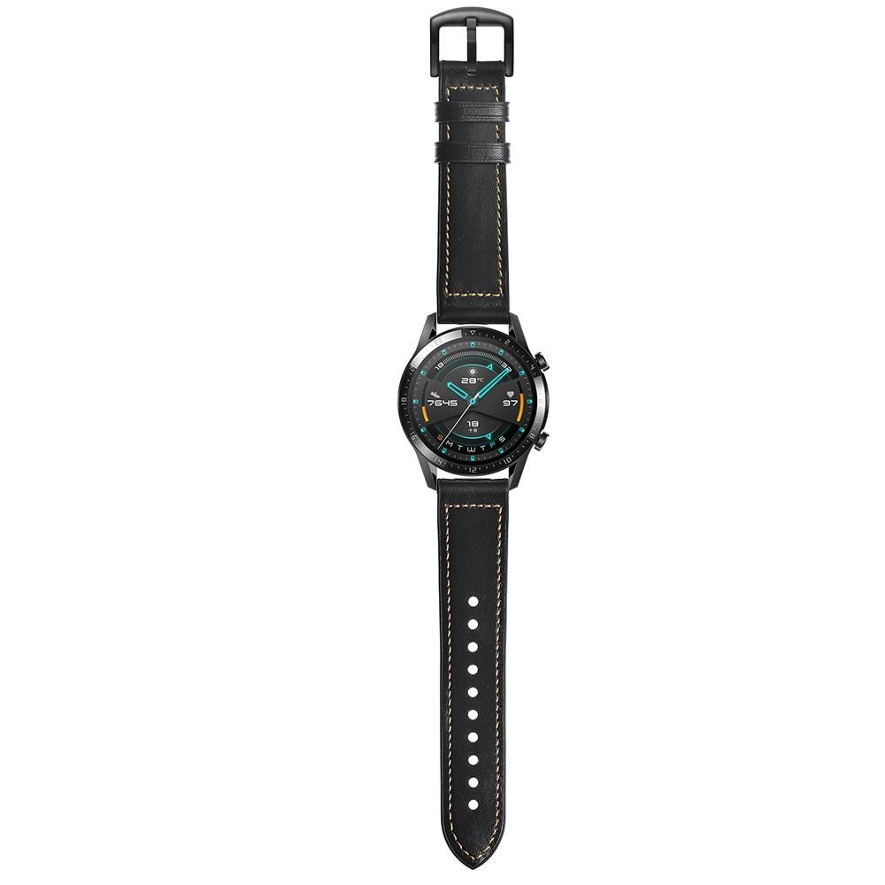 Huawei Watch GT 2 Pro/GT 2 46mm/GT 2e Skinnreim Premium svart