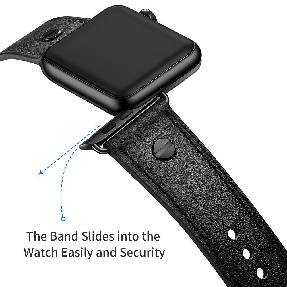 Premium Stud Watch Band Apple Watch 45mm Series 8 Black