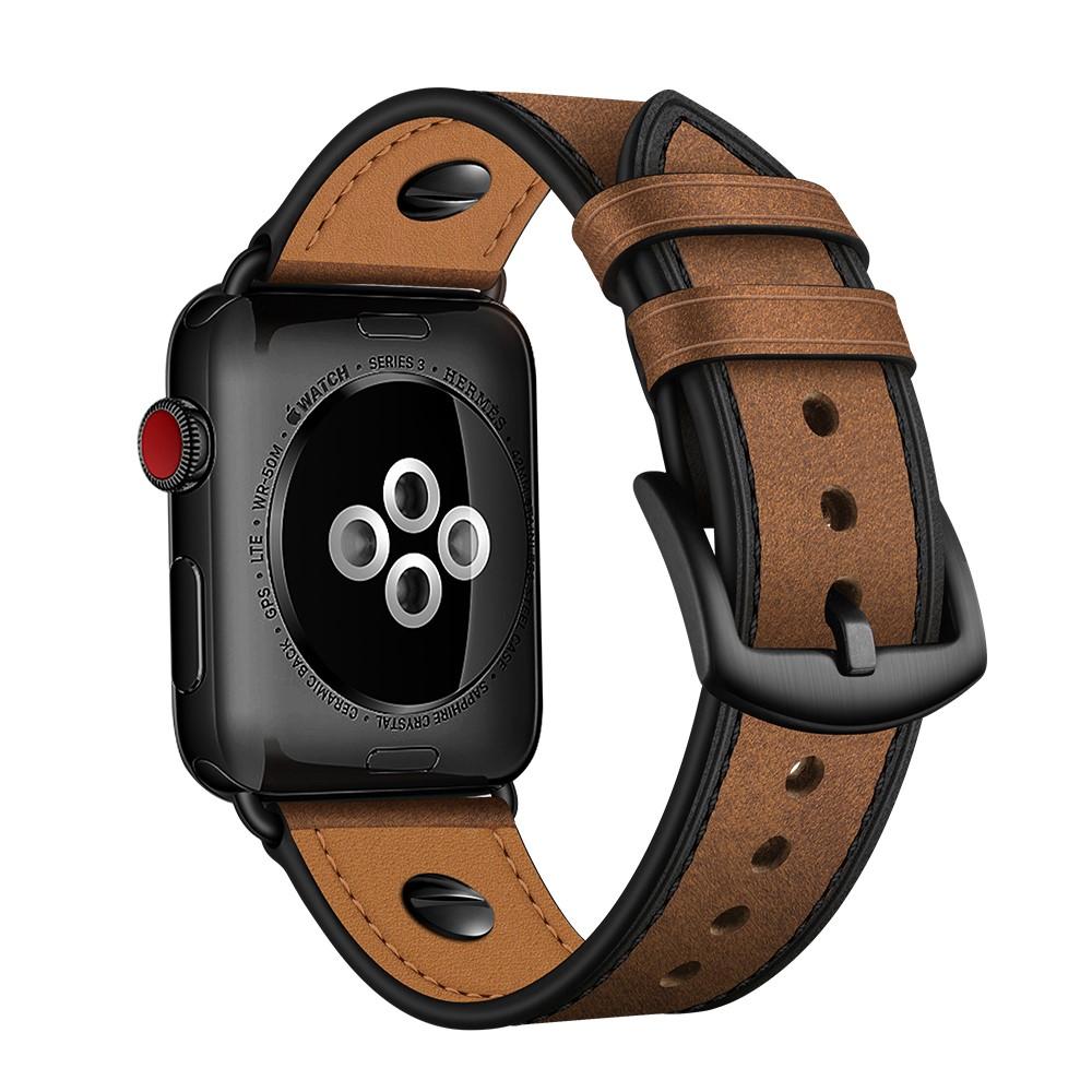 Premium Stud Watch Band Apple Watch Ultra 49mm Brown