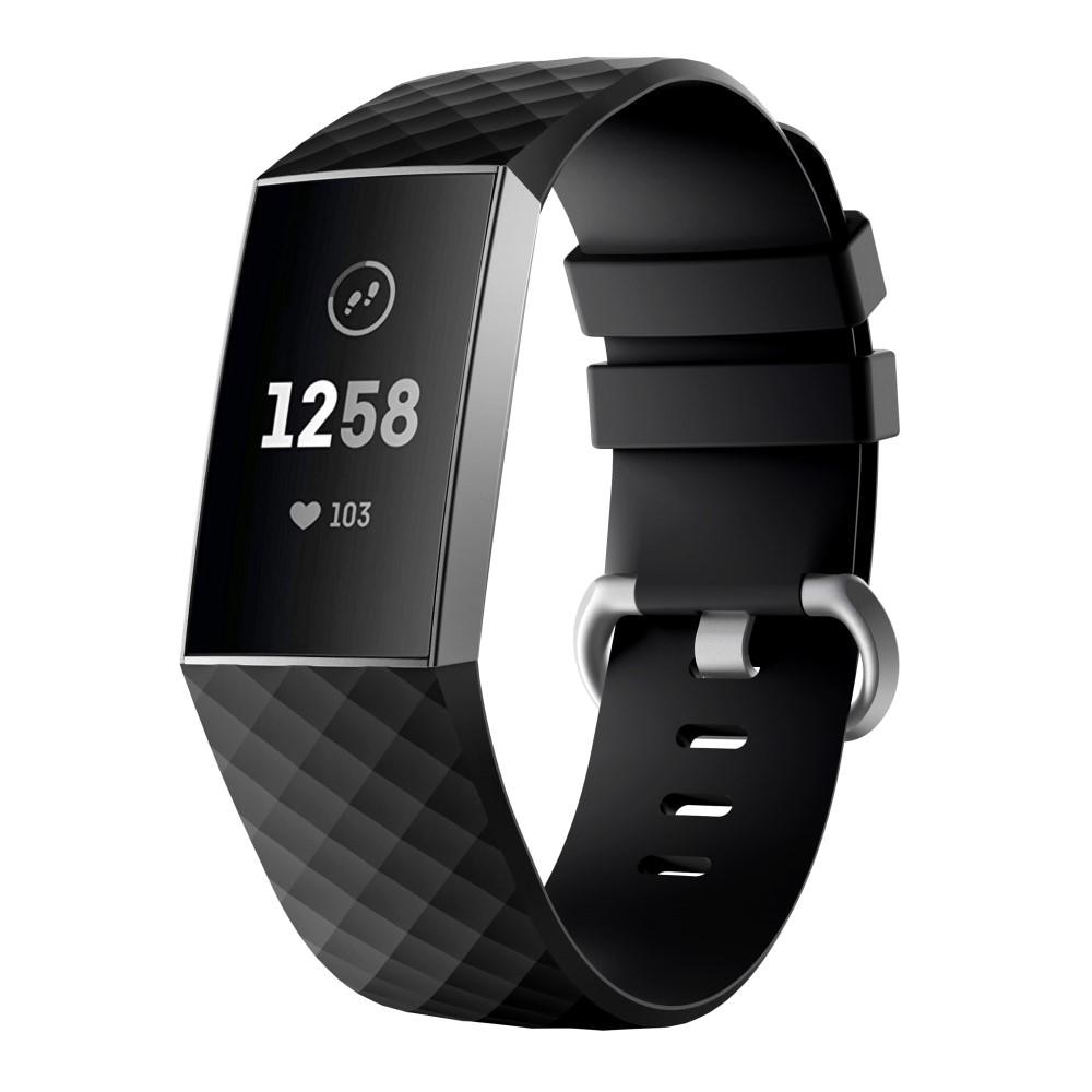 Silikonarmbånd Fitbit Charge 3/4 svart