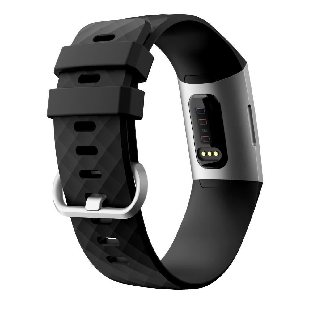 Fitbit Charge 3/4 Reim Silikon svart