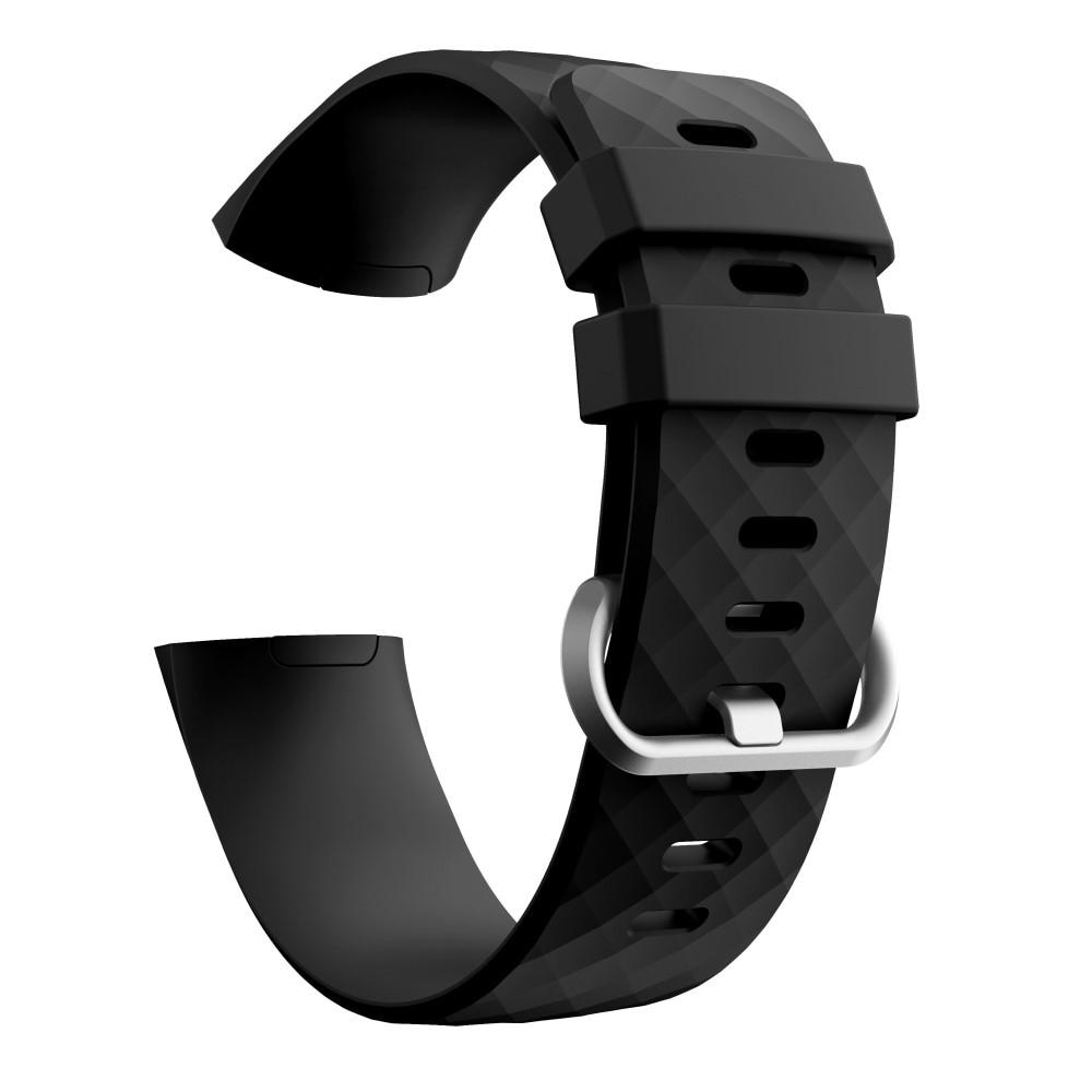 Fitbit Charge 3/4 Reim Silikon svart