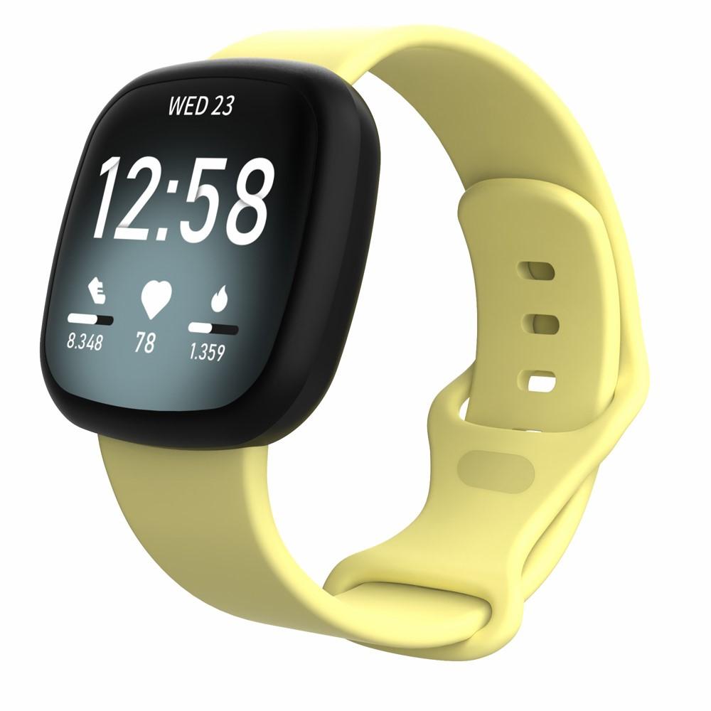 Fitbit Versa 3/Sense Reim Silikon gull (Small)