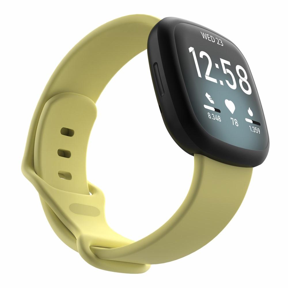 Fitbit Versa 3/Sense Reim Silikon gull (Small)