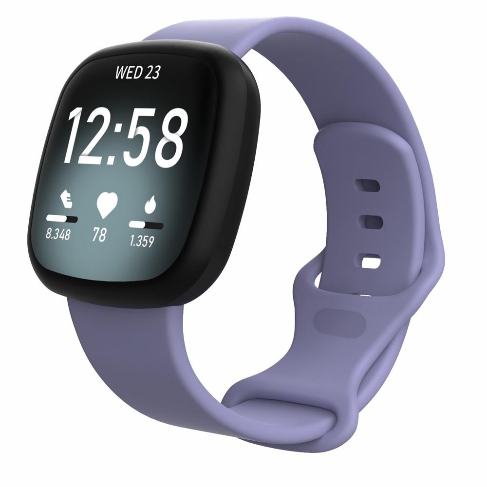 Fitbit Versa 3/Sense Reim Silikon lilla (Small)