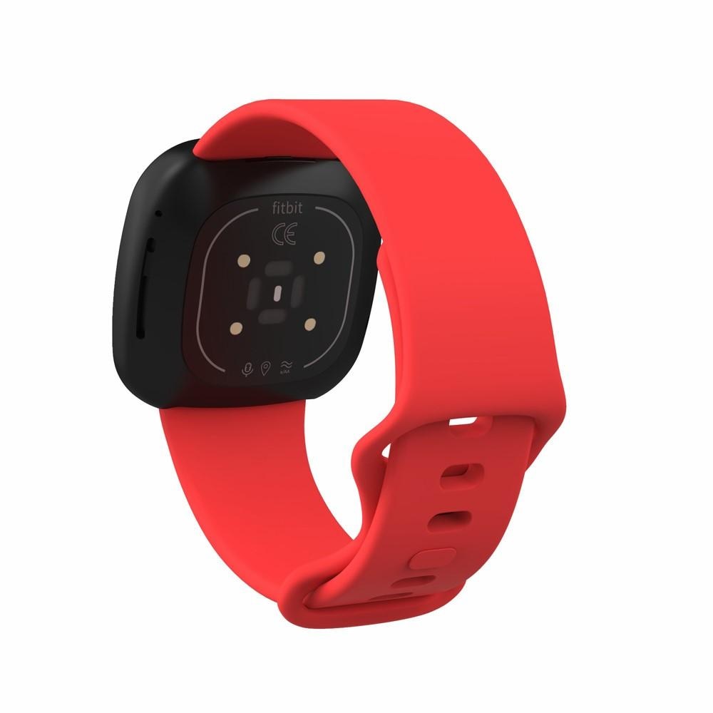 Silikonarmbånd Fitbit Versa 3/Sense rød (Small)