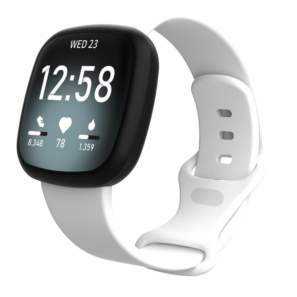 Fitbit Versa 3/Sense Reim Silikon hvit (Small)