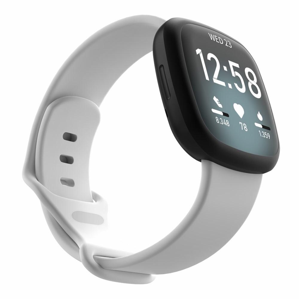 Fitbit Versa 3/Sense Reim Silikon hvit (Small)