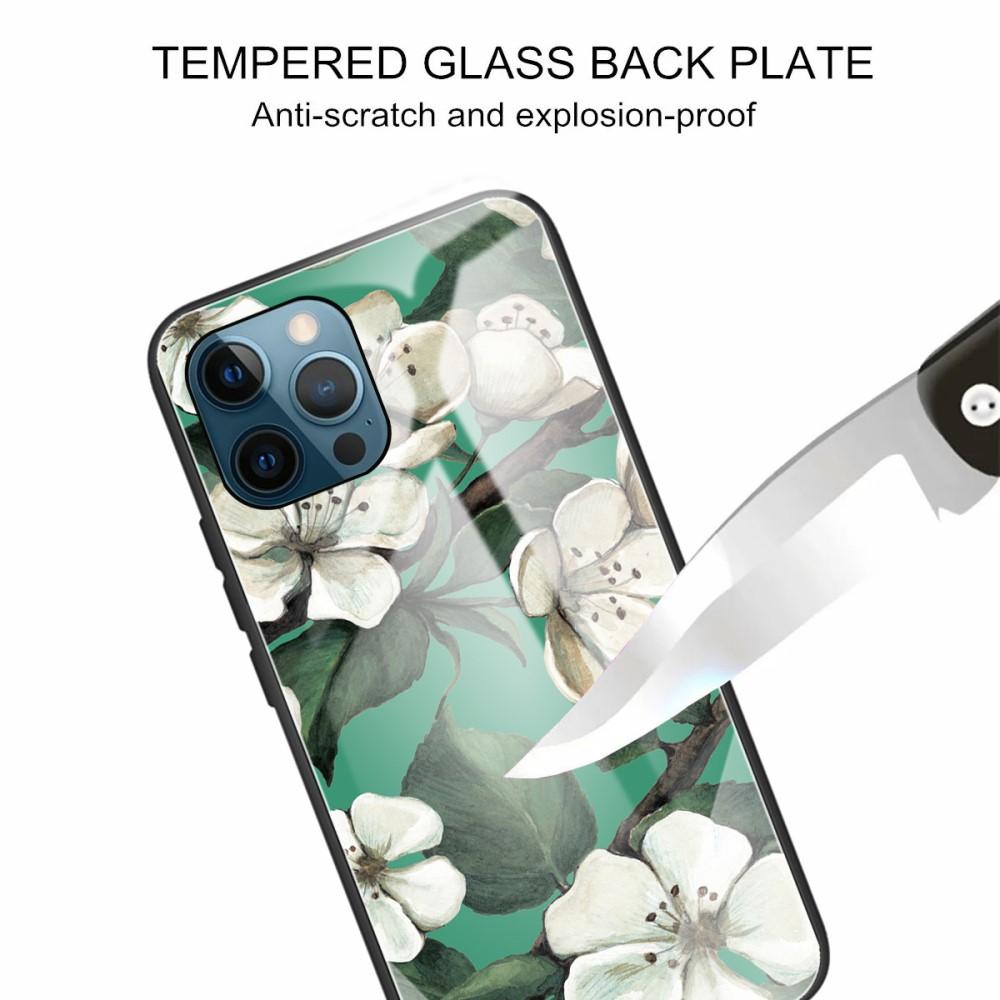 Herdet Glass Deksel iPhone 12/12 Pro blomster