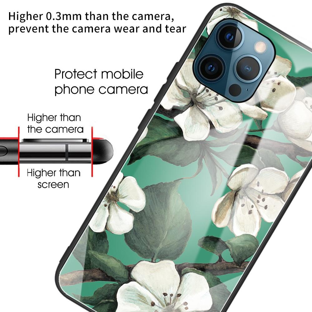 Herdet Glass Deksel iPhone 12/12 Pro blomster