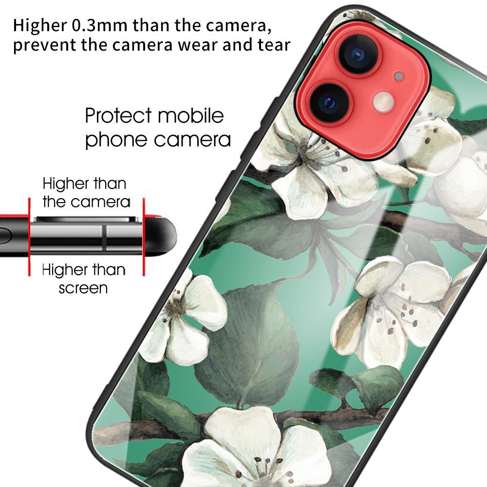 Herdet Glass Deksel iPhone 12 Mini blomster