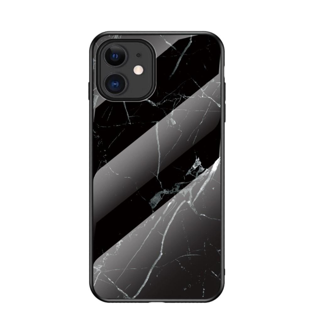 Herdet Glass Deksel iPhone 12 Mini svart marmor
