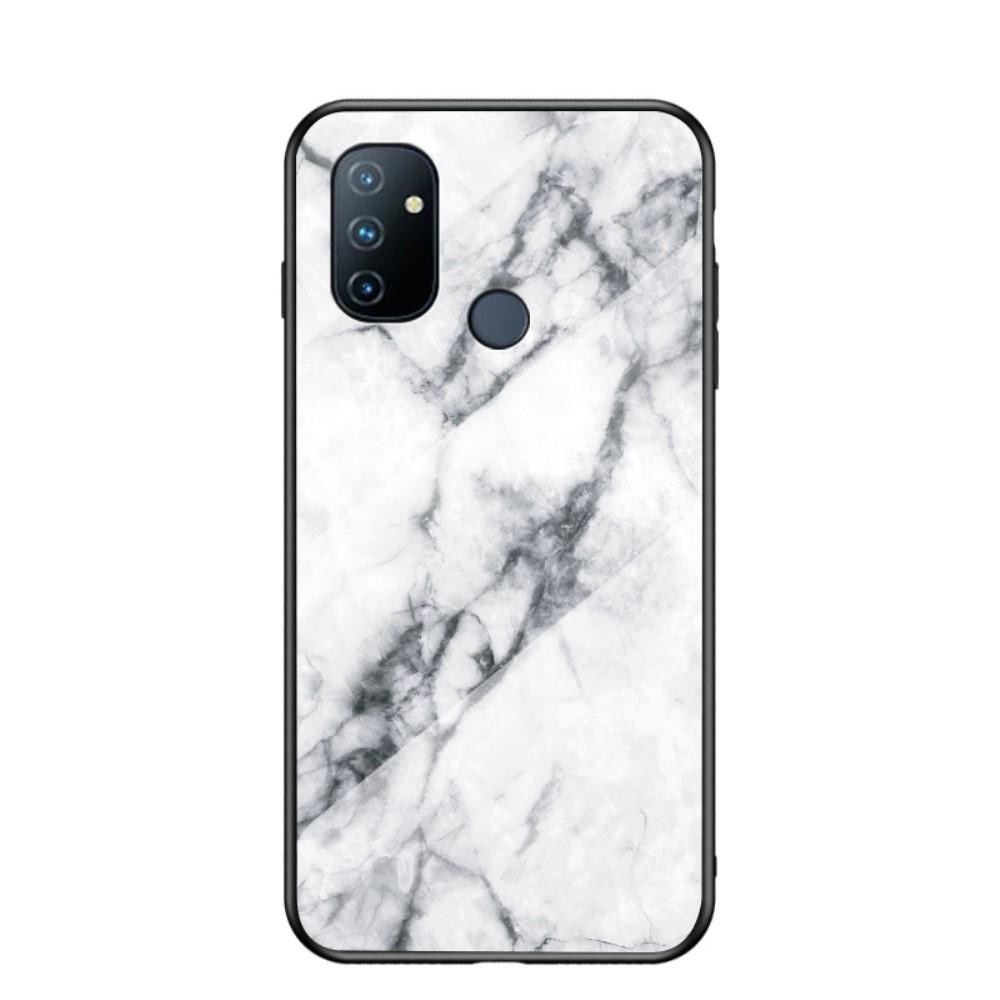 Herdet Glass Deksel OnePlus Nord N100 vit marmor