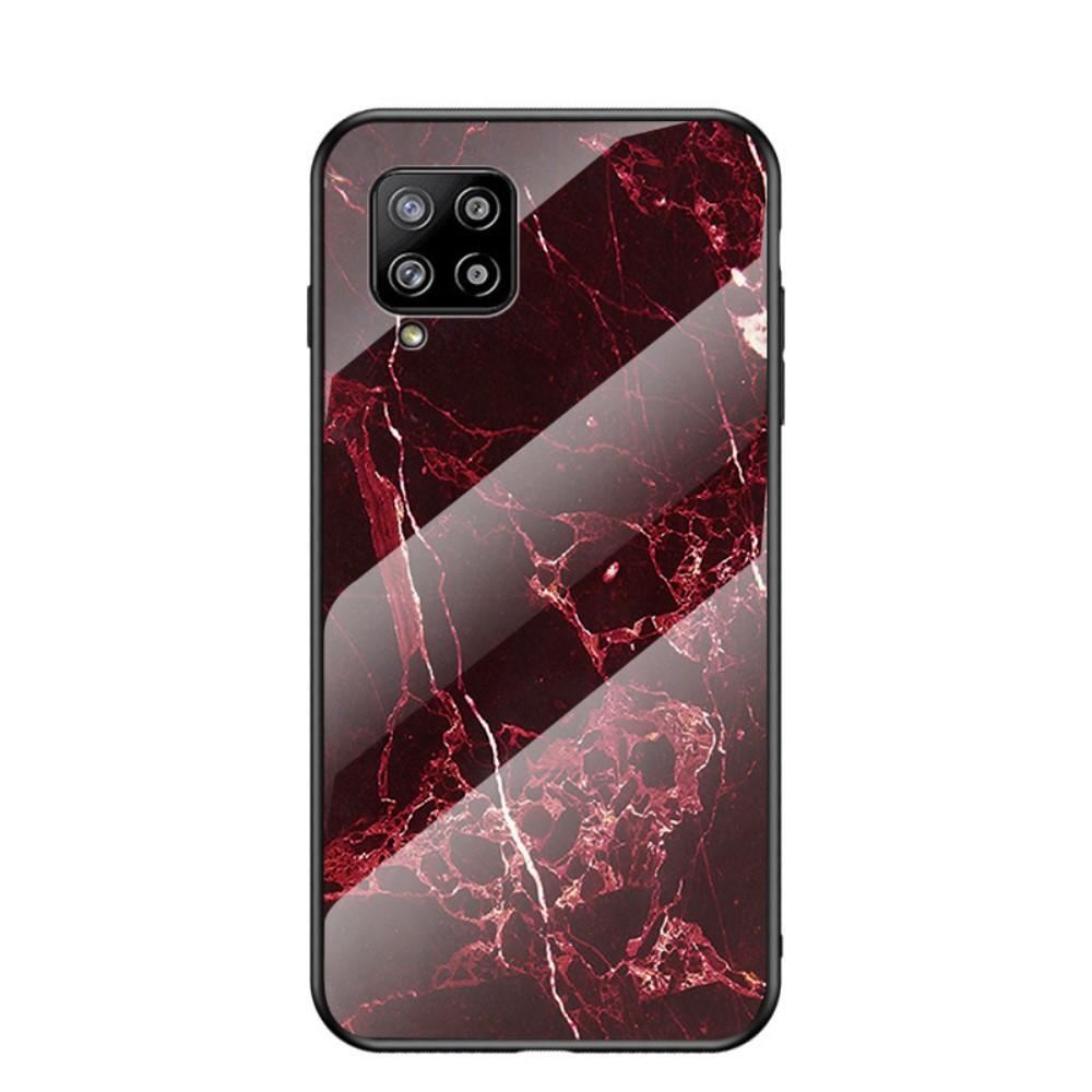 Herdet Glass Deksel Samsung Galaxy A42 5G rød marmor