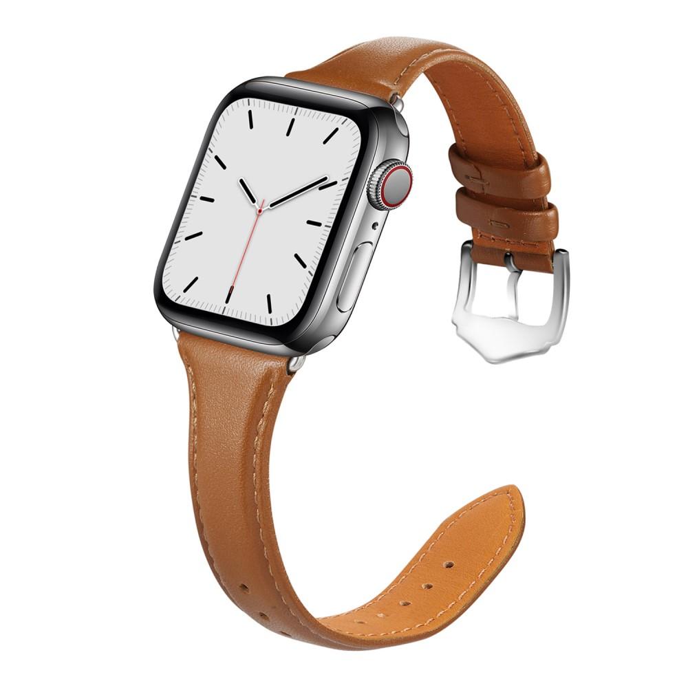 Apple Watch 41mm Series 8 Skinnreim Slim cognac