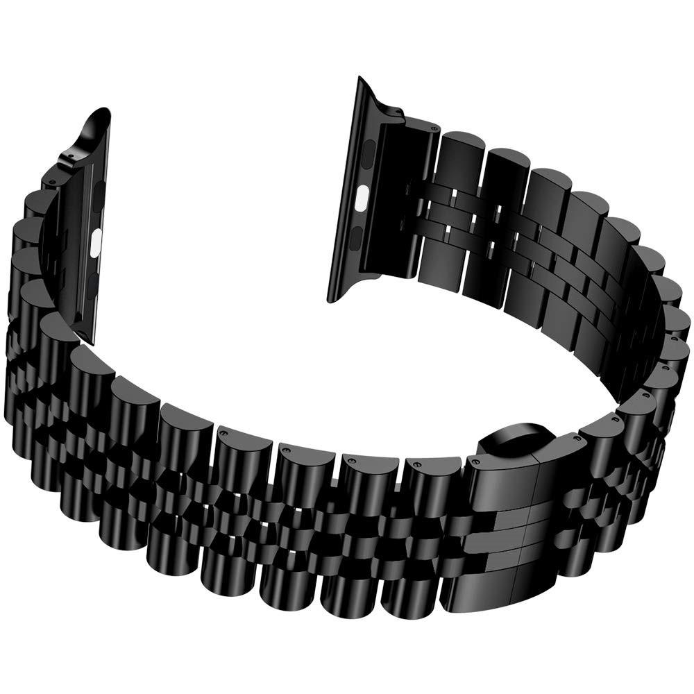 Stainless Steel Bracelet Apple Watch 45mm Series 9 svart