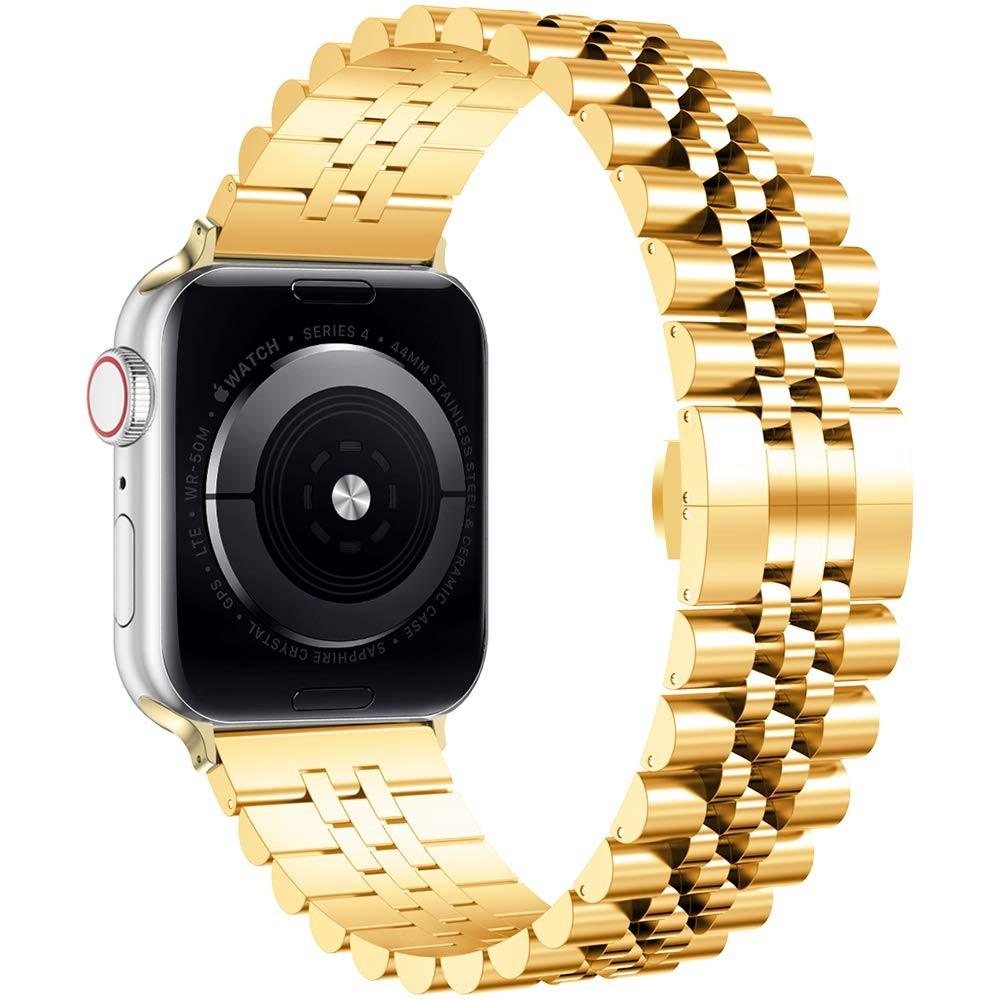 Stainless Steel Bracelet Apple Watch 45mm Series 8 Gold