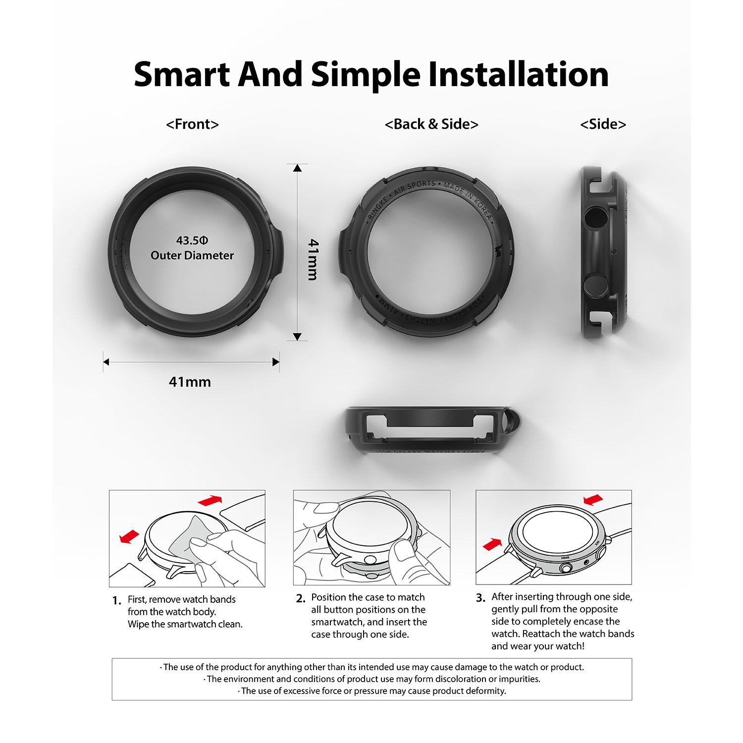 Air Sports Case Samsung Galaxy Watch 3 41mm Svart