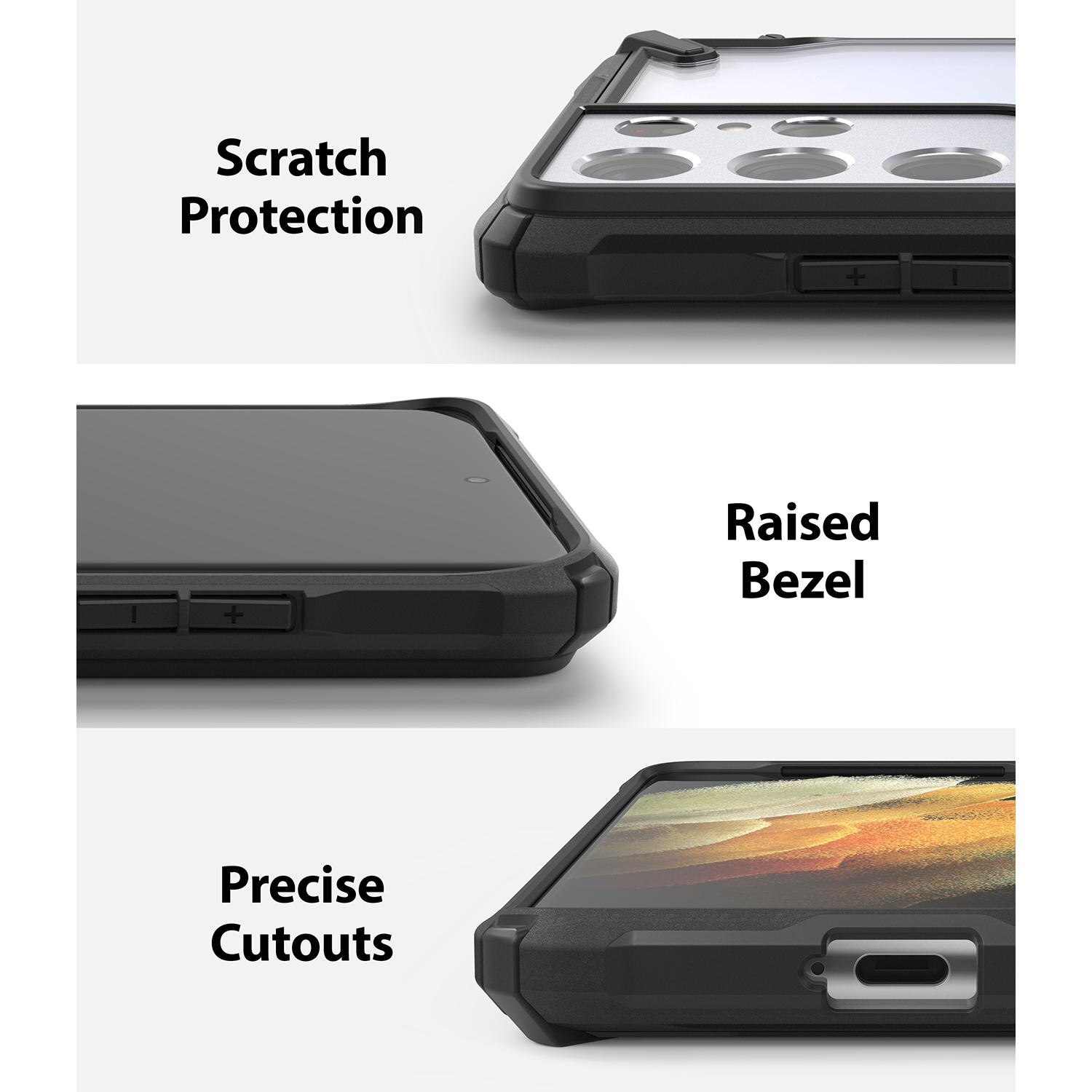 Fusion X Case Samsung Galaxy S21 Ultra Svart