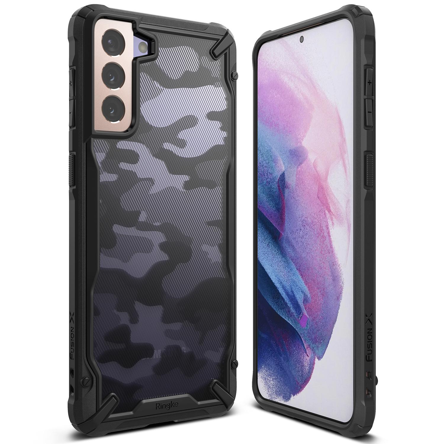 Fusion X Design Case Galaxy S21 Plus Camo Black