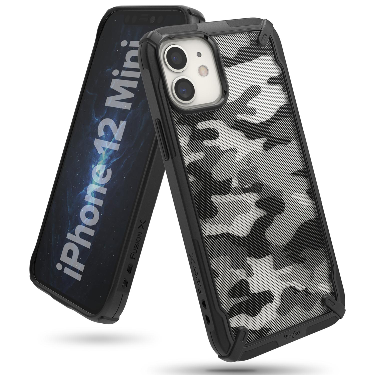 Fusion X Design Case iPhone 12 Mini Camo Black