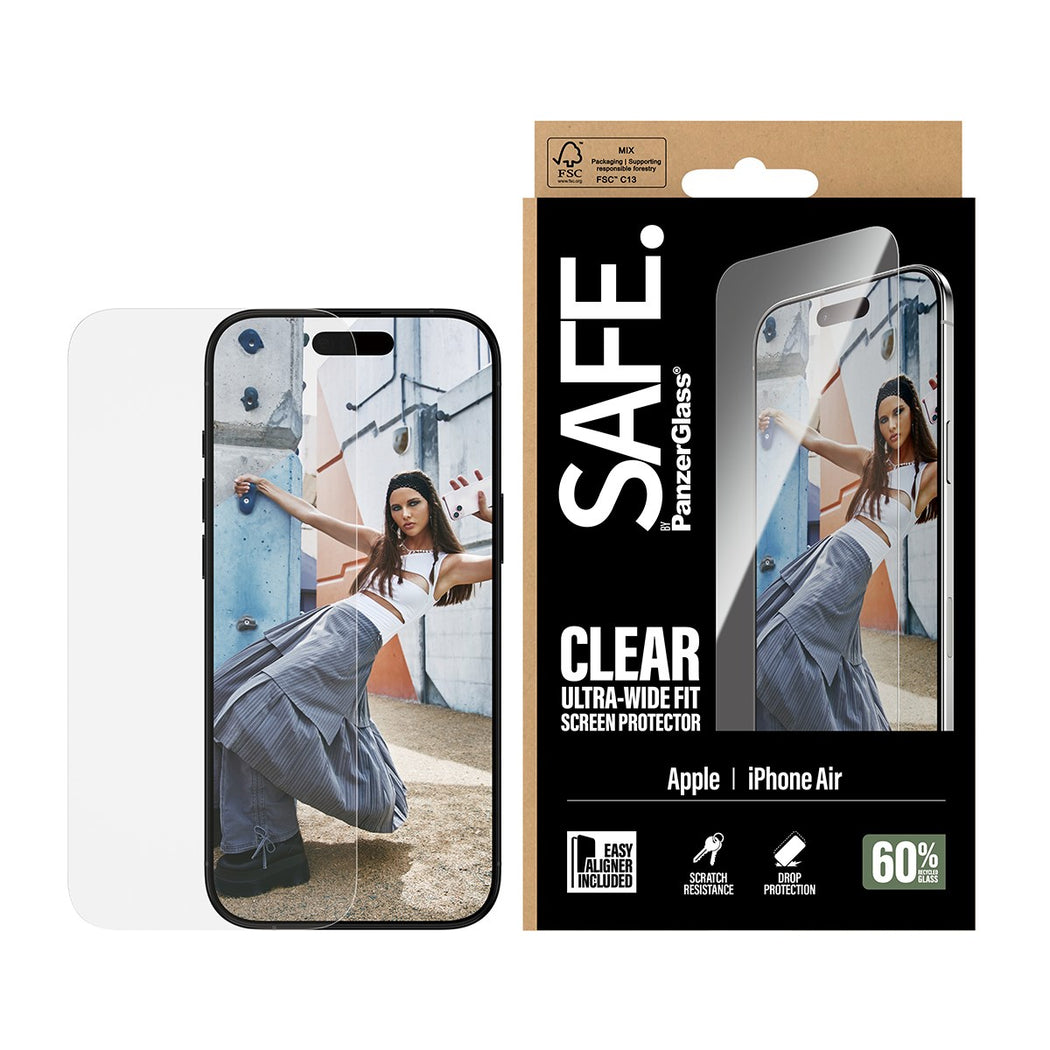 iPhone Air Skjermbeskytter Ultra Wide Fit (with EasyAligner)