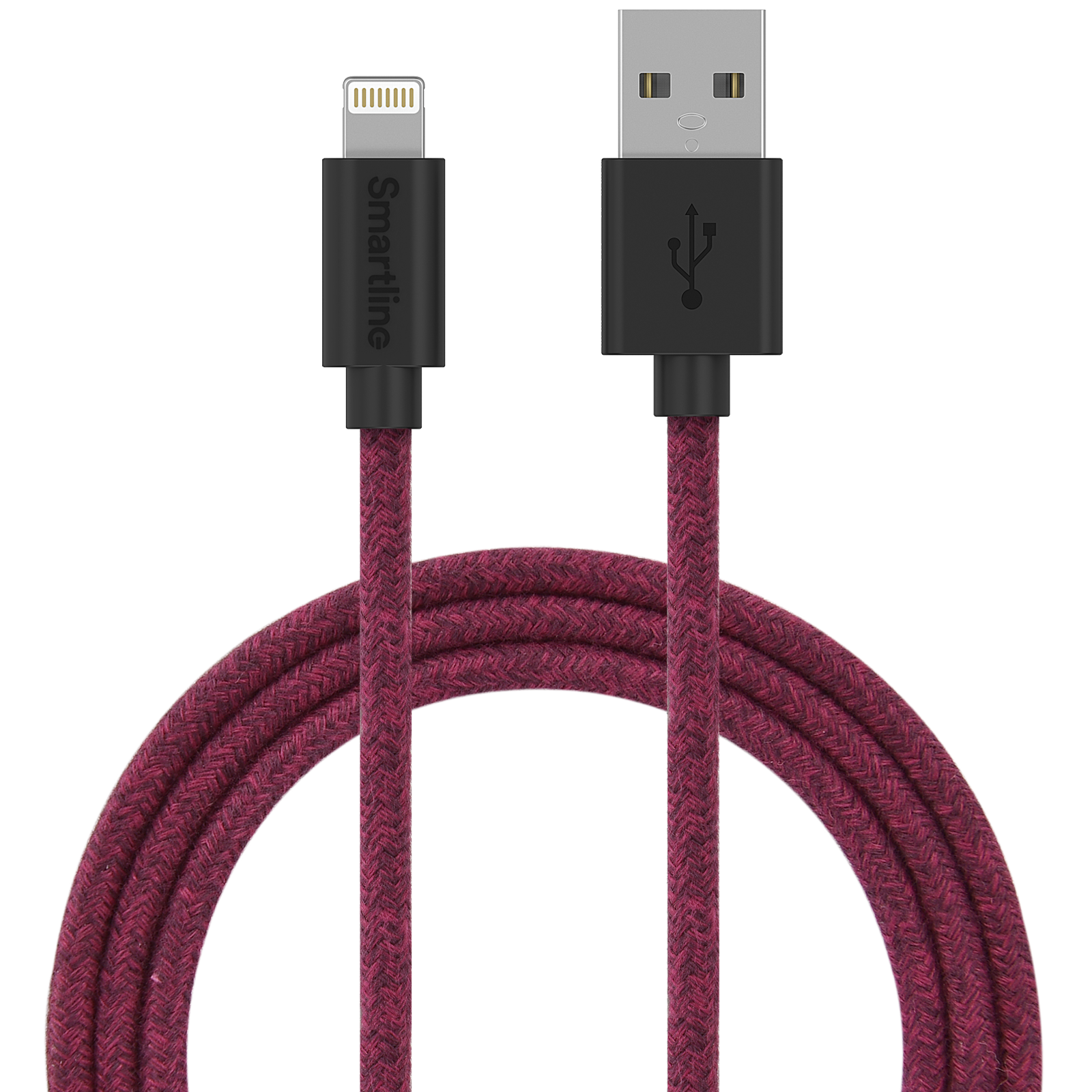 Fuzzy USB Cable Lightning 2m Purple