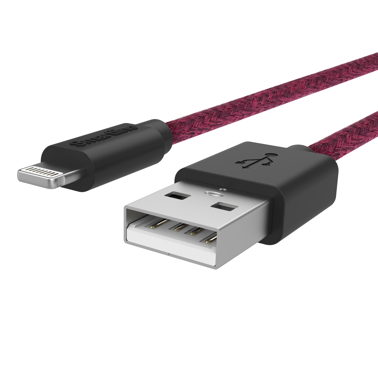 Fuzzy USB Cable Lightning 2m Purple