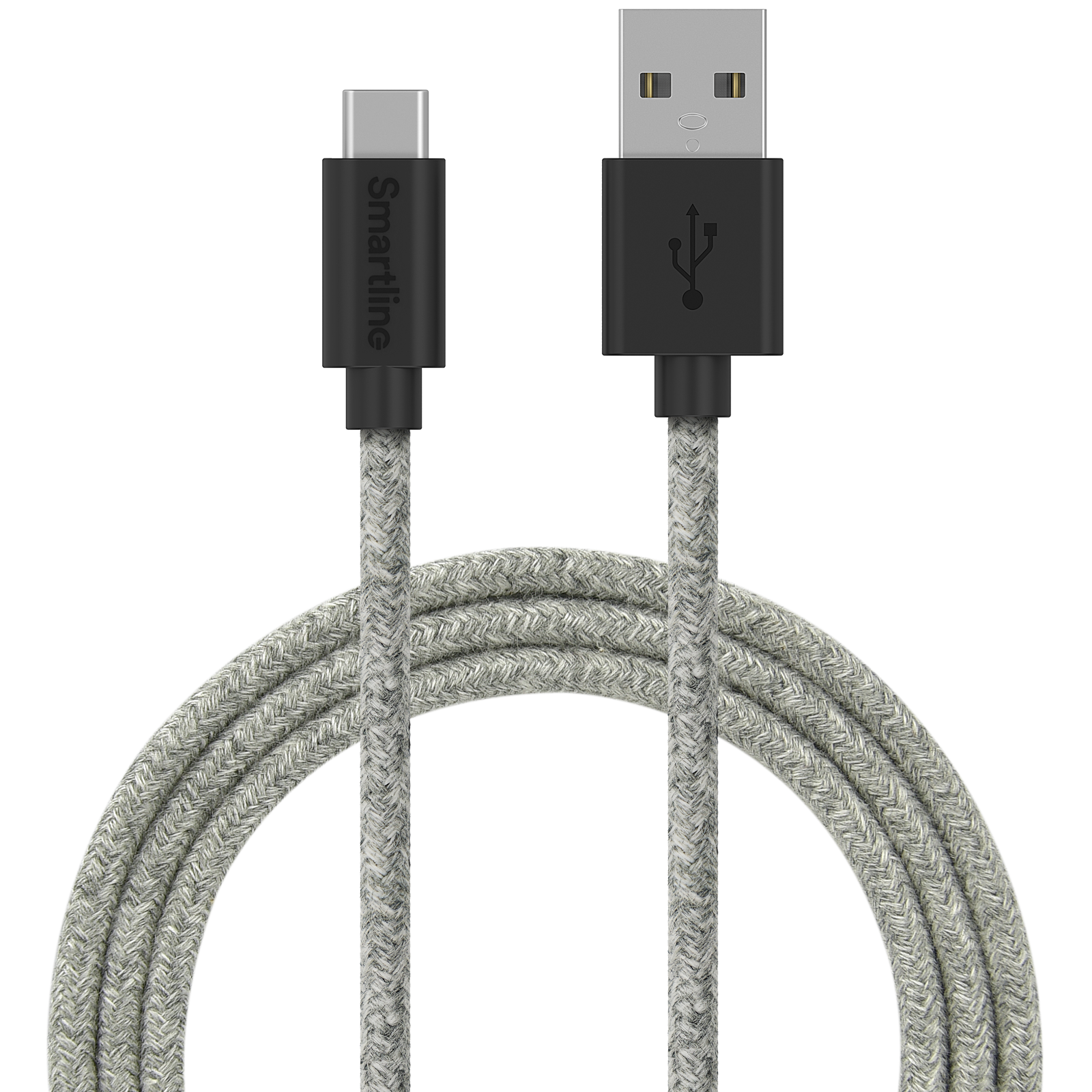 Fuzzy USB Cable USB-C 2m Grey