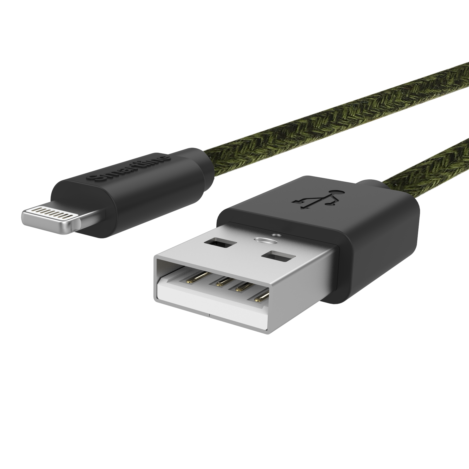 Fuzzy USB Cable Lightning 2m Green