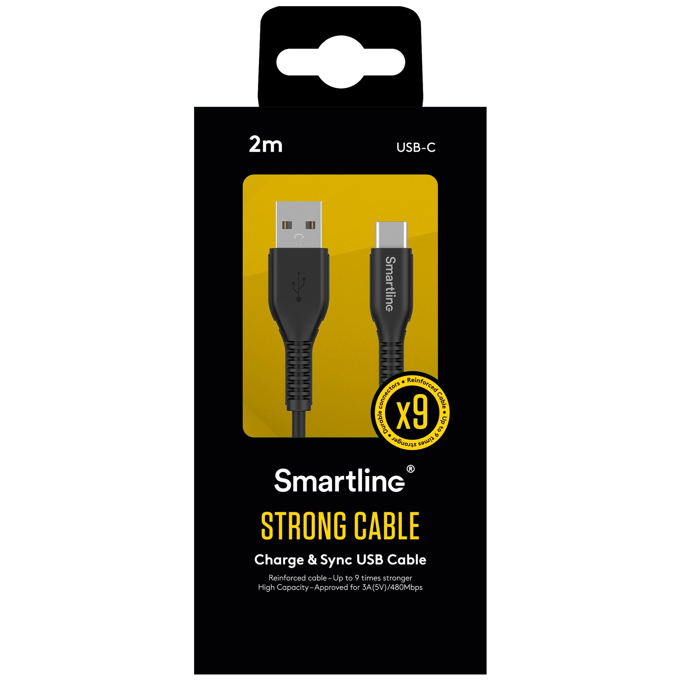 Strong USB Cable USB-C 2m svart