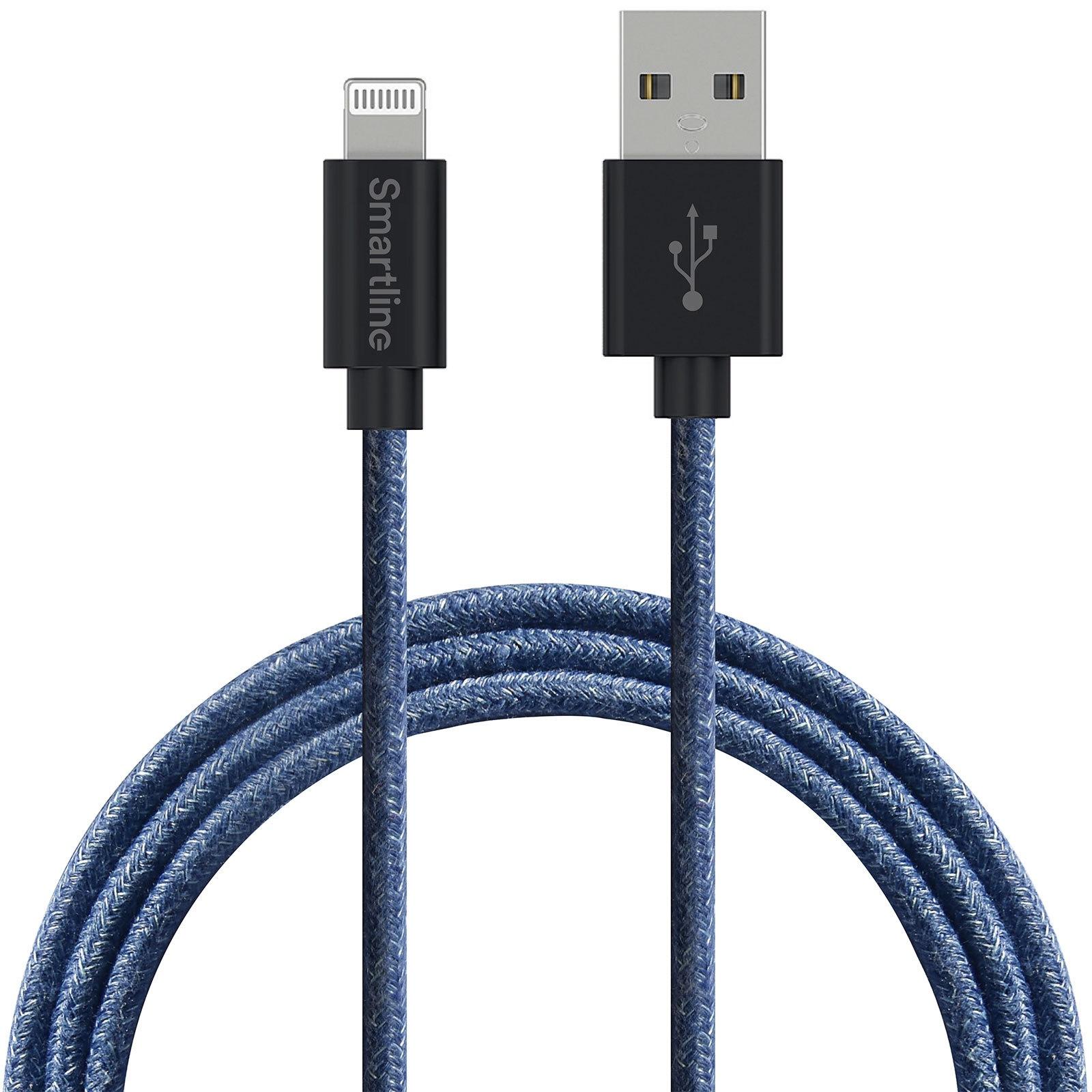 Fuzzy USB Cable Lightning 2m Wave