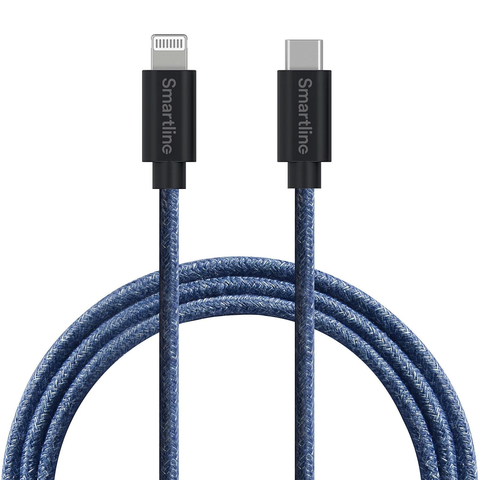 Fuzzy USB Cable USB-C -> Lightning 2m Wave