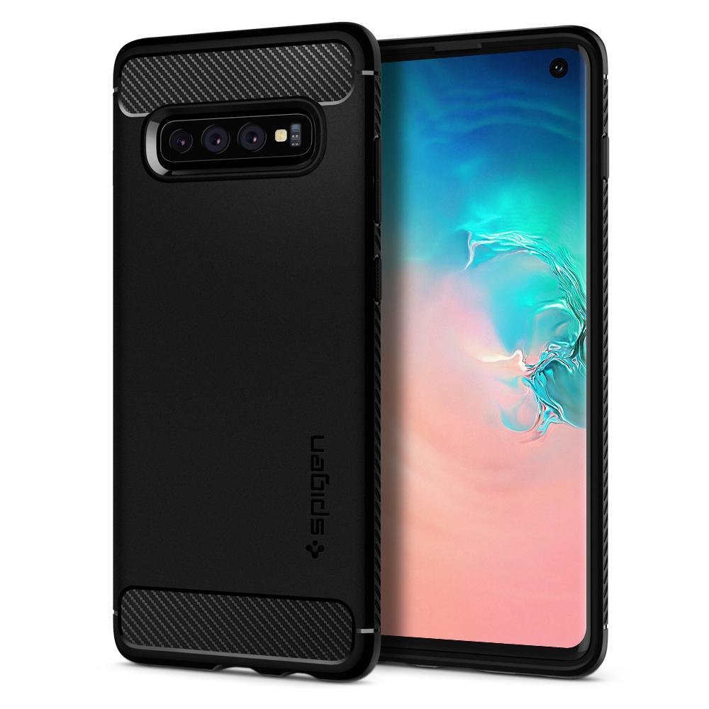 Galaxy S10 Case Rugged Armor Black