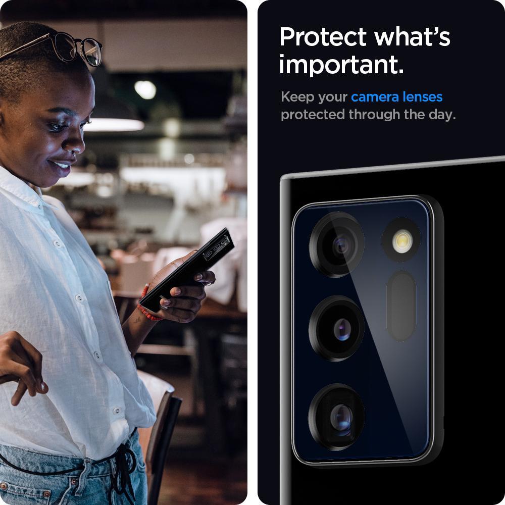 Galaxy Note 20 Ultra Optik Lens Protector Black (2-pack)