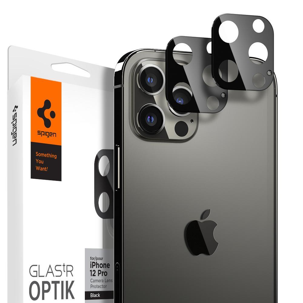 iPhone 12 Pro Optik Lens Protector Black (2-pack)