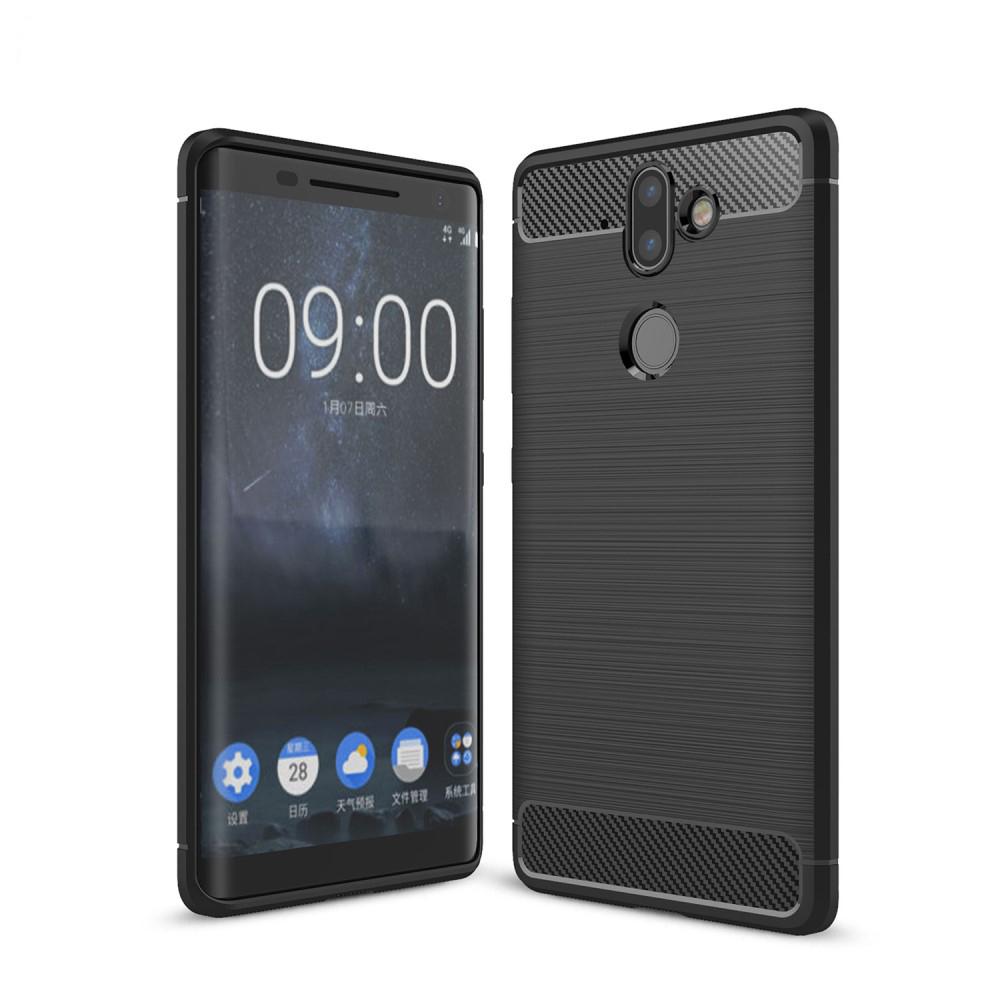 Brushed TPU Deksel Nokia 8 Sirocco black