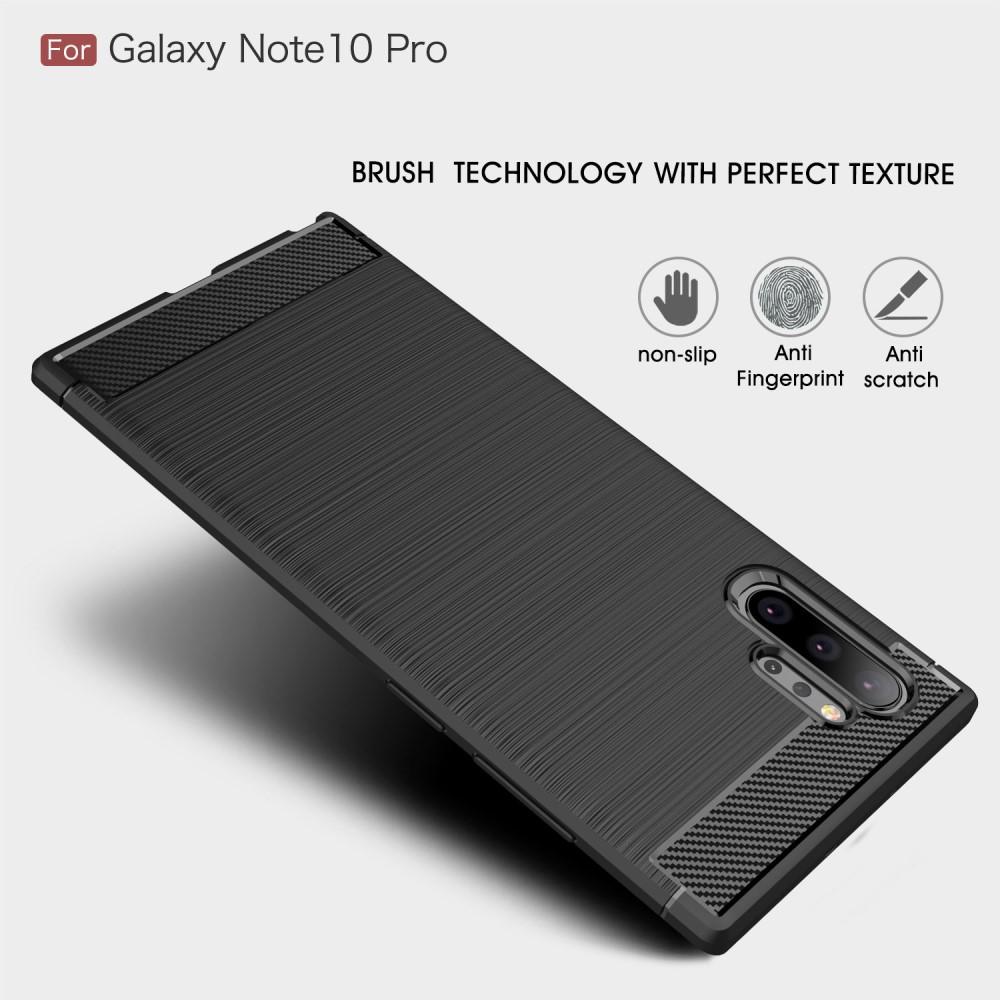 Brushed TPU Deksel Galaxy Note 10 Plus Black