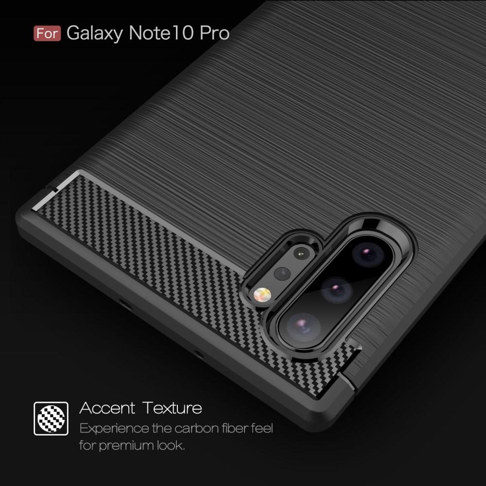 Brushed TPU Deksel Galaxy Note 10 Plus Black