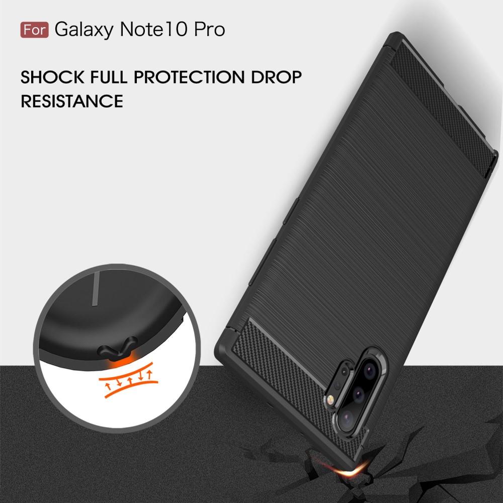 Brushed TPU Deksel Galaxy Note 10 Plus Black