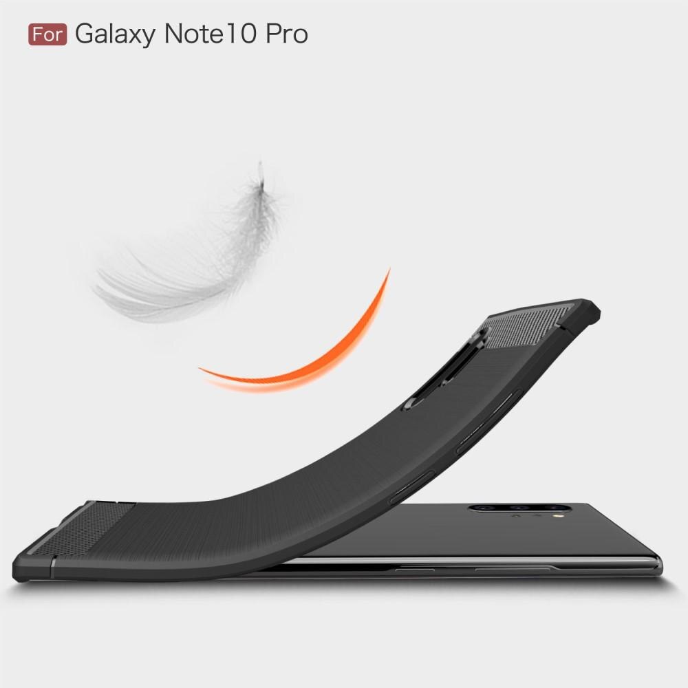 Brushed TPU Deksel Galaxy Note 10 Plus Black