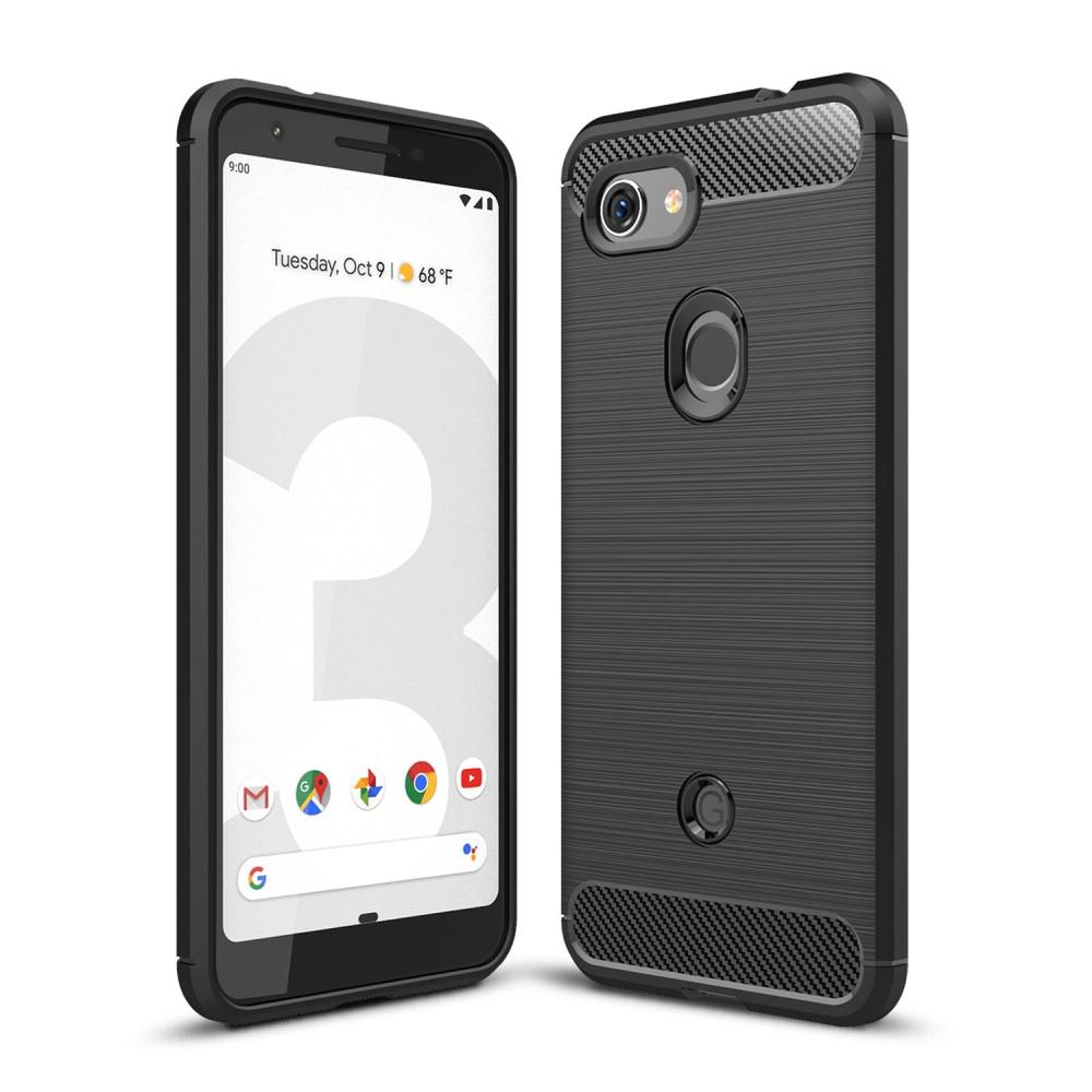 Brushed TPU Deksel Google Pixel 3a Black