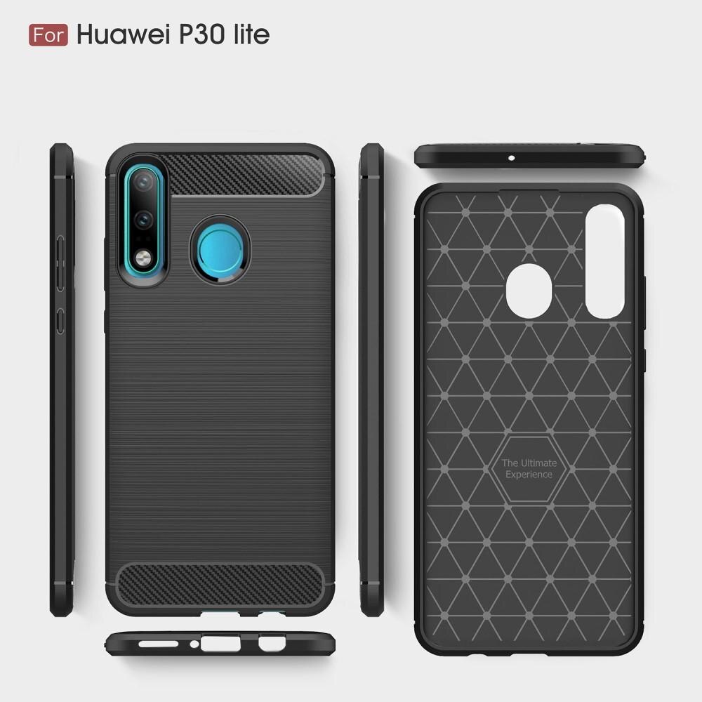 Brushed TPU Deksel Huawei P30 Lite black