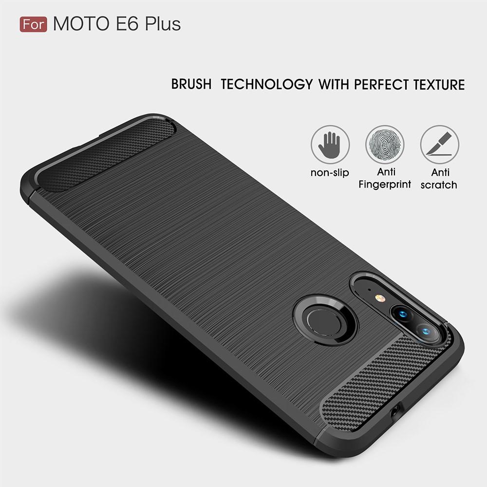 Brushed TPU Deksel Motorola Moto E6 Plus Black