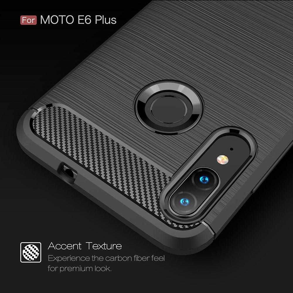 Brushed TPU Deksel Motorola Moto E6 Plus Black