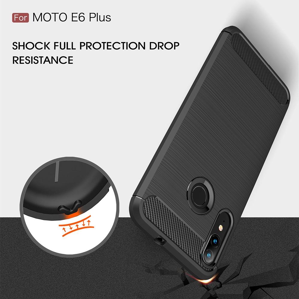 Brushed TPU Deksel Motorola Moto E6 Plus Black